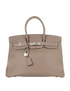 Birkin 35 In Etoupe Togo Leather, front view